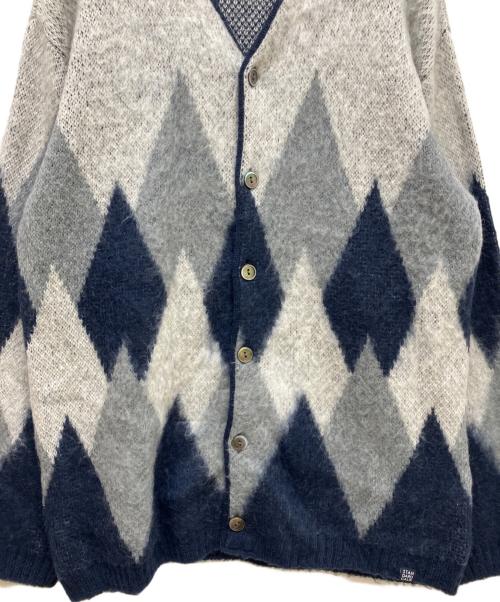 STANDARD CALIFORNIA（スタンダードカリフォルニア）STANDARD CALIFORNIA (スタンダードカリフォルニア) SD Mohair Cardigan グレー×ブルー サイズ:SIZE Lの古着・服飾アイテム
