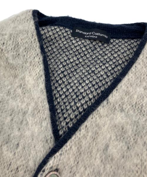 STANDARD CALIFORNIA（スタンダードカリフォルニア）STANDARD CALIFORNIA (スタンダードカリフォルニア) SD Mohair Cardigan グレー×ブルー サイズ:SIZE Lの古着・服飾アイテム