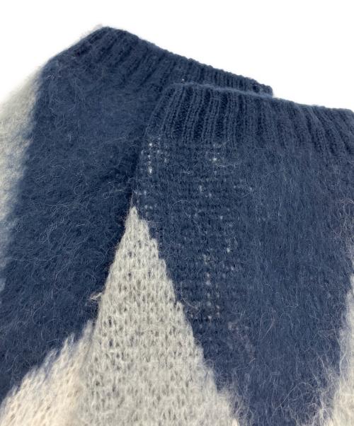 STANDARD CALIFORNIA（スタンダードカリフォルニア）STANDARD CALIFORNIA (スタンダードカリフォルニア) SD Mohair Cardigan グレー×ブルー サイズ:SIZE Lの古着・服飾アイテム