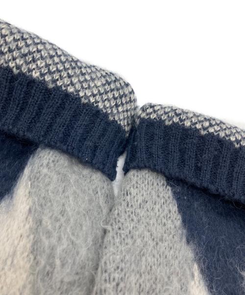 STANDARD CALIFORNIA（スタンダードカリフォルニア）STANDARD CALIFORNIA (スタンダードカリフォルニア) SD Mohair Cardigan グレー×ブルー サイズ:SIZE Lの古着・服飾アイテム