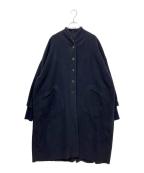 journal standard luxe×H+ HANNOH WESSELジャーナルスタンダード ラックス×アッシュプリュス アノー ヴェセル）の古着「別注ウール混コート」｜ネイビー
