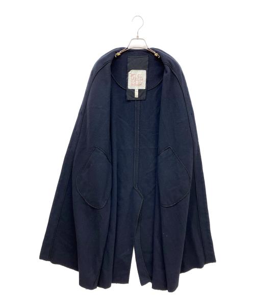 journal standard luxe（ジャーナルスタンダード ラックス）journal standard luxe (ジャーナルスタンダード ラックス) H+ HANNOH WESSEL (アッシュプリュス アノー ヴェセル) 別注ウール混コート ネイビー サイズ:38の古着・服飾アイテム