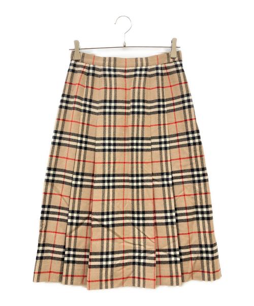 Burberry's（バーバリーズ）Burberry's (バーバリーズ) ノバチェックウールスカート ベージュ サイズ:Lの古着・服飾アイテム