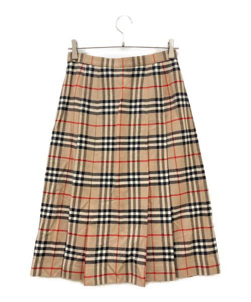 Burberry's（バーバリーズ）Burberry's (バーバリーズ) ノバチェックウールスカート ベージュ サイズ:Lの古着・服飾アイテム