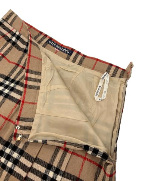 Burberry's（バーバリーズ）Burberry's (バーバリーズ) ノバチェックウールスカート ベージュ サイズ:Lの古着・服飾アイテム