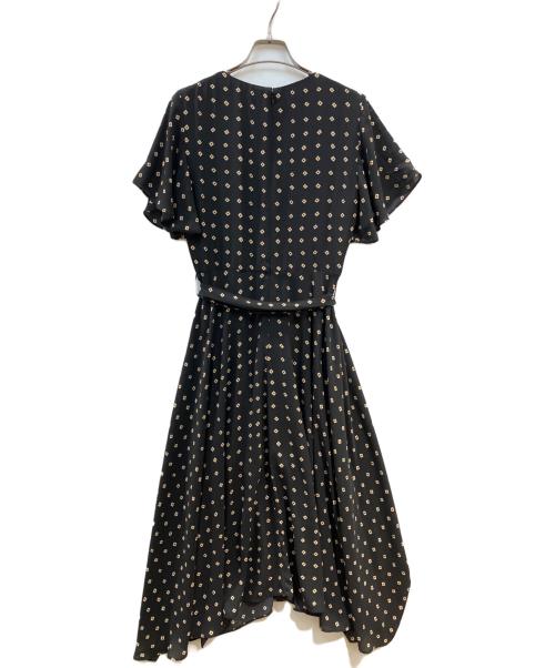 LAUREN RALPH LAUREN（ローレンラルフローレン）LAUREN RALPH LAUREN (ローレンラルフローレン) 総柄ワンピース ブラック サイズ:00の古着・服飾アイテム