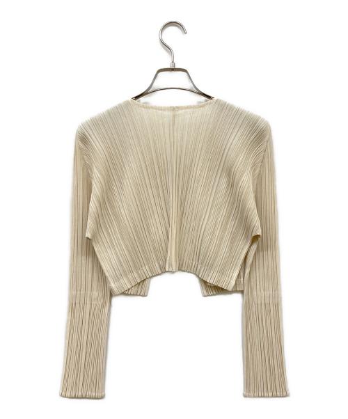 PLEATS PLEASE（プリーツプリーズ）PLEATS PLEASE (プリーツプリーズ) プリーツカーディガン ベージュ サイズ:3の古着・服飾アイテム