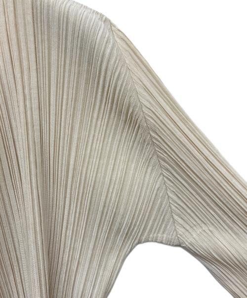 PLEATS PLEASE（プリーツプリーズ）PLEATS PLEASE (プリーツプリーズ) プリーツカーディガン ベージュ サイズ:3の古着・服飾アイテム