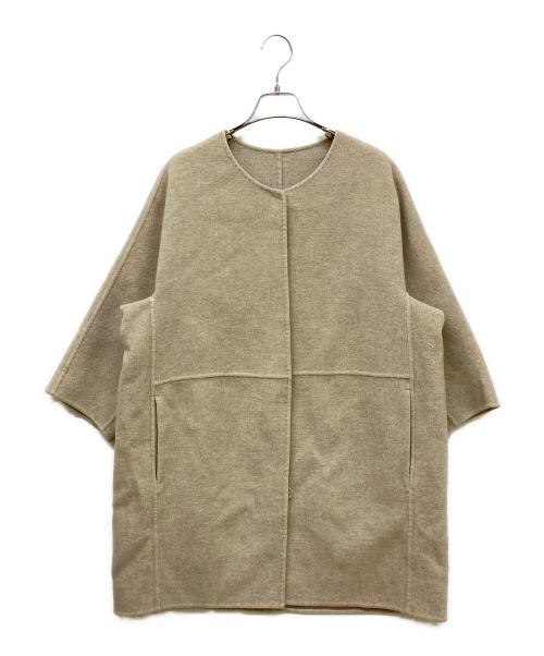 MUSE de Deuxieme Classe（ミューズ ドゥーズィエム クラス）MUSE de Deuxieme Classe (ミューズ ドゥーズィエム クラス) リバーノーカラーコート ベージュ サイズ:不明の古着・服飾アイテム