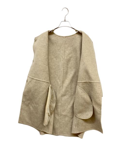 MUSE de Deuxieme Classe（ミューズ ドゥーズィエム クラス）MUSE de Deuxieme Classe (ミューズ ドゥーズィエム クラス) リバーノーカラーコート ベージュ サイズ:不明の古着・服飾アイテム