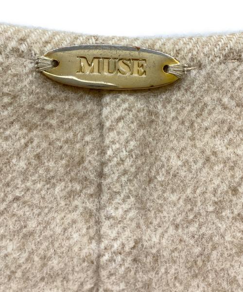 MUSE de Deuxieme Classe（ミューズ ドゥーズィエム クラス）MUSE de Deuxieme Classe (ミューズ ドゥーズィエム クラス) リバーノーカラーコート ベージュ サイズ:不明の古着・服飾アイテム