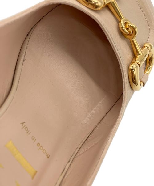 GUCCI（グッチ）GUCCI (グッチ) ホースビットスクエアトゥパンプス ベージュ サイズ:38の古着・服飾アイテム