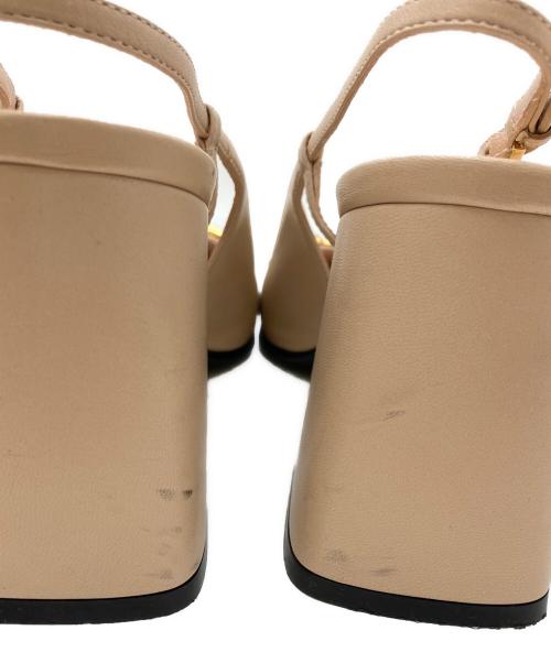 GUCCI（グッチ）GUCCI (グッチ) ホースビットスクエアトゥパンプス ベージュ サイズ:38の古着・服飾アイテム