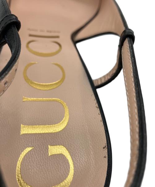 GUCCI（グッチ）GUCCI (グッチ) ホースビットスクエアトゥパンプス ブラック サイズ:38の古着・服飾アイテム