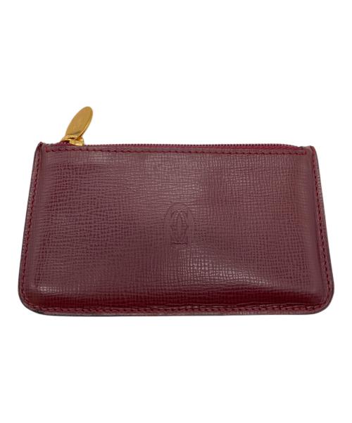Cartier（カルティエ）Cartier (カルティエ) マストラインキーフック付コインケース ボルドーの古着・服飾アイテム
