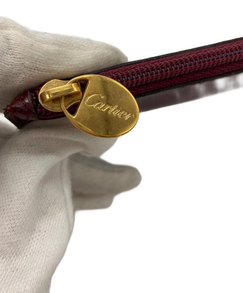 Cartier（カルティエ）Cartier (カルティエ) マストラインキーフック付コインケース ボルドーの古着・服飾アイテム