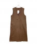 LESSレス）の古着「ロングベスト」｜ブラウン