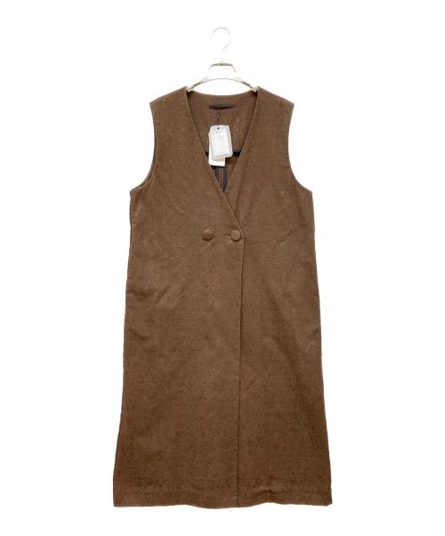 LESS（レス）LESS (レス) ロングベスト ブラウン サイズ:Freeの古着・服飾アイテム