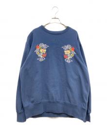 BEAMS（ビームス）の古着「SUKA CREW SWEAT EMBROIDERED」｜ネイビー