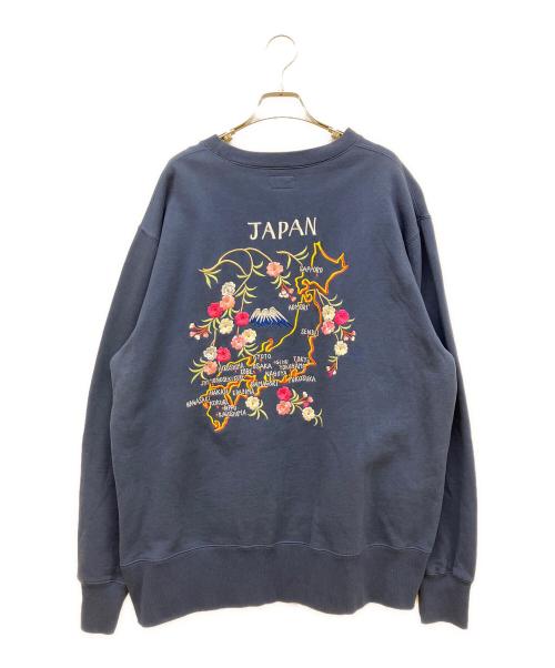 BEAMS（ビームス）BEAMS (ビームス) SUKA CREW SWEAT EMBROIDERED ネイビー サイズ:SIZE Mの古着・服飾アイテム