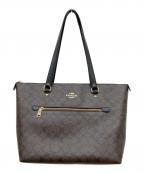 COACHコーチ）の古着「ギャラリー トート シグネチャー キャンバス」｜ブラウン