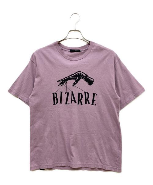 Thee Hysteric XXX（ジィ ヒステリックトリプルエックス）Thee Hysteric XXX (ジィ ヒステリックトリプルエックス) LEATHER HAND Tシャツ パープル サイズ:Mの古着・服飾アイテム