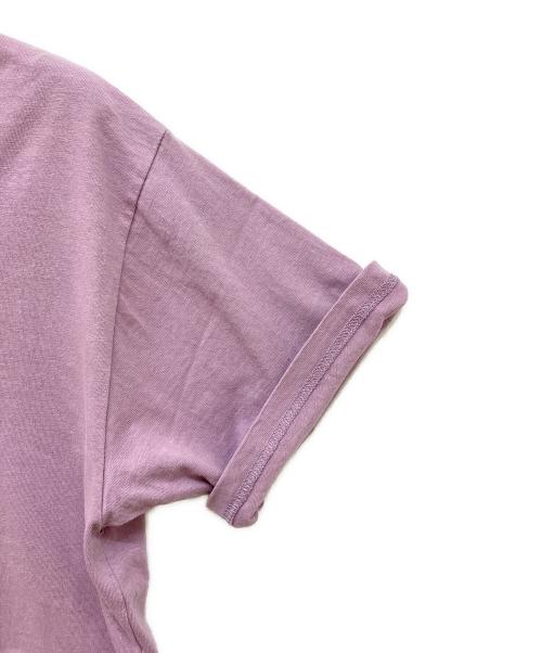 Thee Hysteric XXX（ジィ ヒステリックトリプルエックス）Thee Hysteric XXX (ジィ ヒステリックトリプルエックス) LEATHER HAND Tシャツ パープル サイズ:Mの古着・服飾アイテム