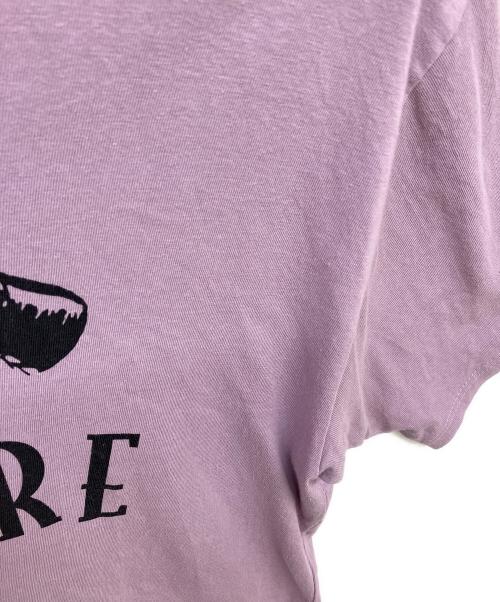 Thee Hysteric XXX（ジィ ヒステリックトリプルエックス）Thee Hysteric XXX (ジィ ヒステリックトリプルエックス) LEATHER HAND Tシャツ パープル サイズ:Mの古着・服飾アイテム