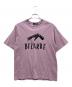 Thee Hysteric XXX（ジィ ヒステリックトリプルエックス）の古着「LEATHER HAND Tシャツ」｜パープル