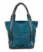 ANYA HINDMARCHアニヤ・ハインドマーチ）の古着「ポントトート ベルベット」｜グリーン