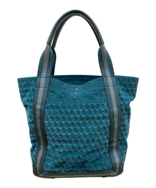 ANYA HINDMARCH（アニヤ・ハインドマーチ）ANYA HINDMARCH (アニヤ・ハインドマーチ) ポントトート ベルベット グリーンの古着・服飾アイテム