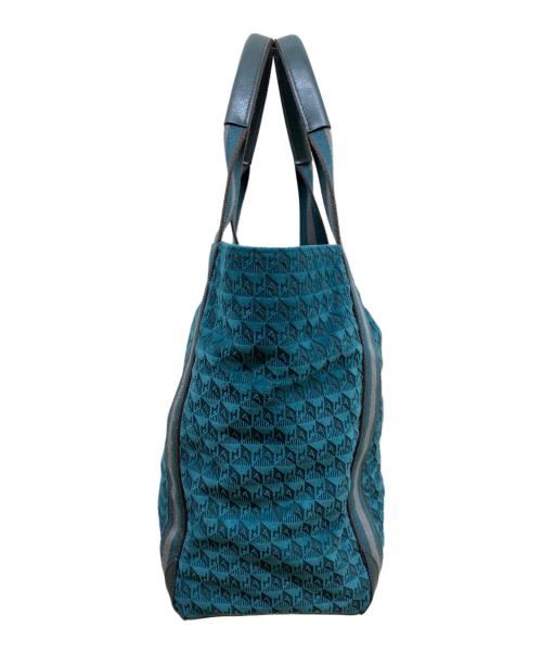 ANYA HINDMARCH（アニヤ・ハインドマーチ）ANYA HINDMARCH (アニヤ・ハインドマーチ) ポントトート ベルベット グリーンの古着・服飾アイテム