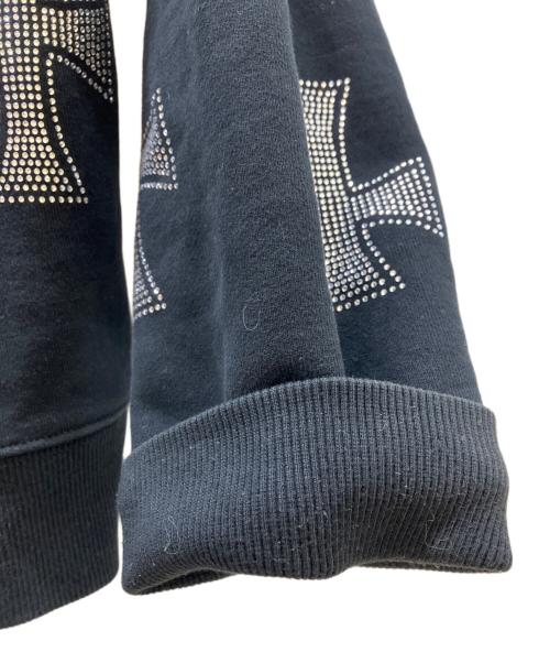 Unknown london（アンノウンロンドン）Unknown london (アンノウンロンドン) Rhinestone Zip Hoodie/ラインストーン ジップ フーディー ブラック サイズ:Lの古着・服飾アイテム