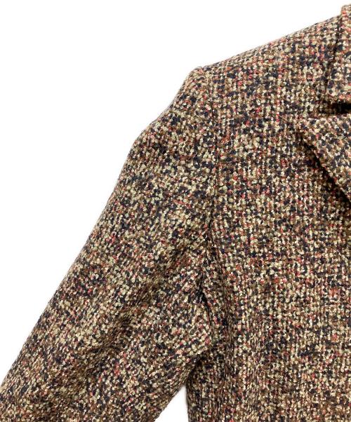 Salvatore Ferragamo（サルヴァトーレ フェラガモ）Salvatore Ferragamo (サルヴァトーレ フェラガモ) ツイードチェスターコート ベージュ サイズ:Sの古着・服飾アイテム