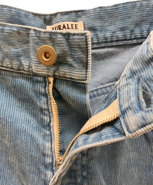 AURALEE（オーラリー）AURALEE (オーラリー) PIGMENT DYE FINX CORDUROY WIDE 5P PANTS/ピグメントダイフィンクスコーデュロイワイド5ポケットパンツ ブルー サイズ:Sの古着・服飾アイテム