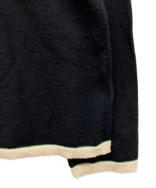 BLACK COMME des GARCONS（ブラックコムデギャルソン）BLACK COMME des GARCONS (ブラックコムデギャルソン) ウサギ柄ニットプルオーバー ブラック サイズ:Sの古着・服飾アイテム