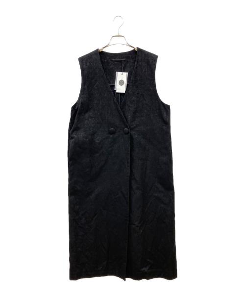 .less（レス）.less (レス) ジレ ブラック サイズ:Freeの古着・服飾アイテム