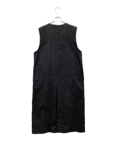 .less（レス）.less (レス) ジレ ブラック サイズ:Freeの古着・服飾アイテム