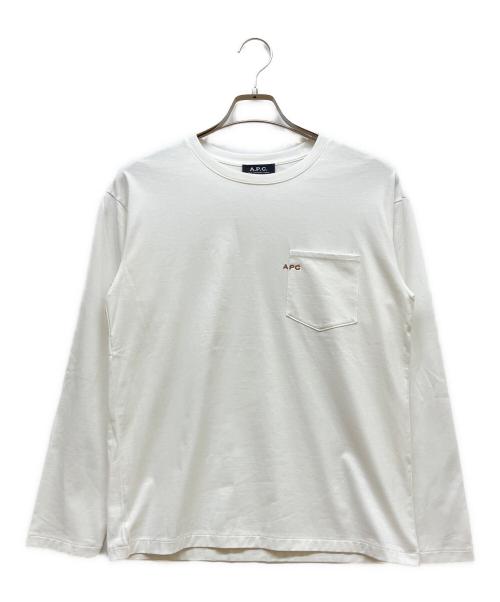 A.P.C.（アーペーセー）A.P.C. (アーペーセー) ロゴカットソー ホワイト サイズ:SIZE XSの古着・服飾アイテム
