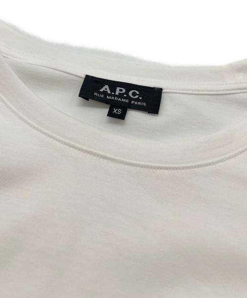 A.P.C.（アーペーセー）A.P.C. (アーペーセー) ロゴカットソー ホワイト サイズ:SIZE XSの古着・服飾アイテム