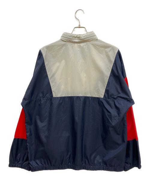 adidas（アディダス）adidas (アディダス) ナイロンウォームアッププルオーバージャケット ネイビー×ホワイト サイズ:Lの古着・服飾アイテム