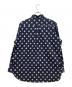 BEAMS PLUS (ビームスプラス) Button Down Over Print Classic Fit ネイビー×ホワイト サイズ:L 未使用品：8000円
