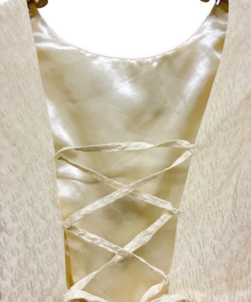 Treat Urself（トリートユアセルフ）Treat Urself (トリートユアセルフ) バルーンフラワー ジャカード ワンピース イエロー サイズ:Fの古着・服飾アイテム