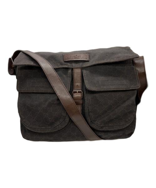 GUCCI（グッチ）GUCCI (グッチ) メッセンジャーバッグ ブラウンの古着・服飾アイテム