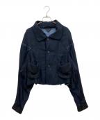 COMME des GARCONSコムデギャルソン）の古着「スパンコール刺繍ジャケット」｜ネイビー