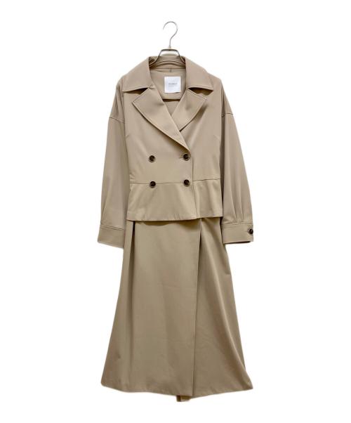 STUDIOUS（ステュディオス）STUDIOUS (ステュディオス) 3WAYトレンチコート ワンピース ベージュ サイズ:SIZE 2の古着・服飾アイテム