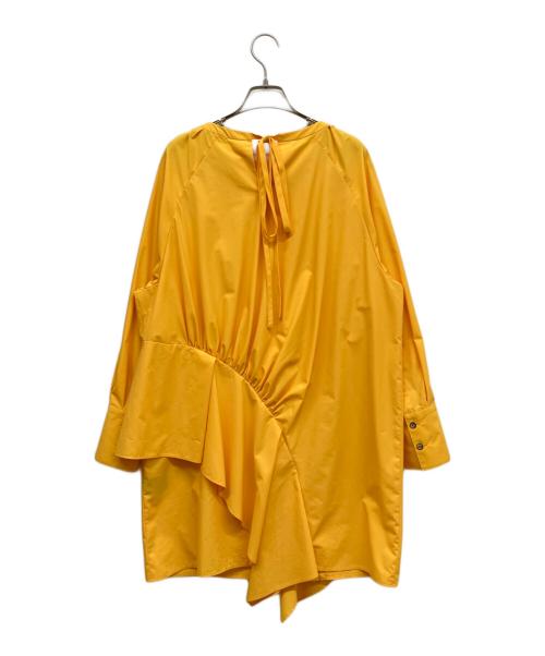 ADORE（アドーア）ADORE (アドーア) アシメギャザーブラウス イエロー サイズ:38の古着・服飾アイテム