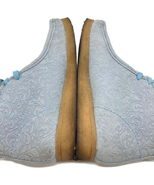 CLARKS ORIGINALS（クラークス オリジナルズ）CLARKS ORIGINALS (クラークス オリジナルズ) end. (エンド) Oxford Flowers Wallabee Boot スカイブルー サイズ:US7 1/2の古着・服飾アイテム
