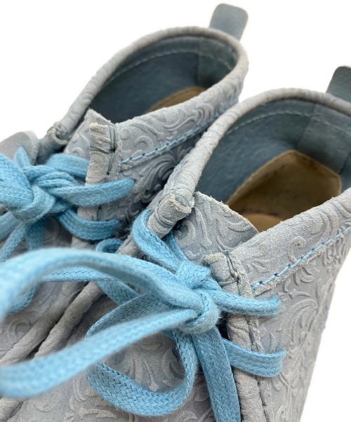 CLARKS ORIGINALS（クラークス オリジナルズ）CLARKS ORIGINALS (クラークス オリジナルズ) end. (エンド) Oxford Flowers Wallabee Boot スカイブルー サイズ:US7 1/2の古着・服飾アイテム