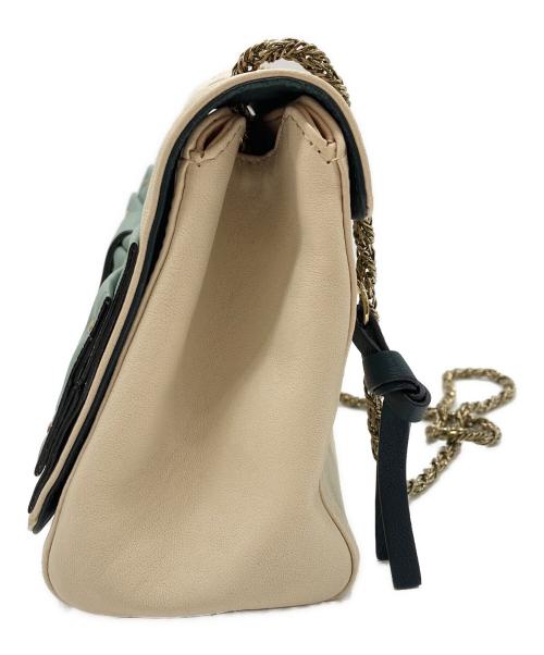 Chloe（クロエ）Chloe (クロエ) June Bow Small Shoulder Bag ホワイト×グリーンの古着・服飾アイテム